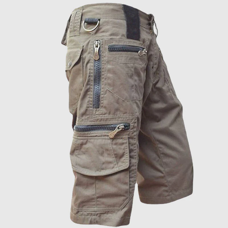 Joshua | Men's Utility Cargo Shorts with Multiple Zip Pockets - Image 4