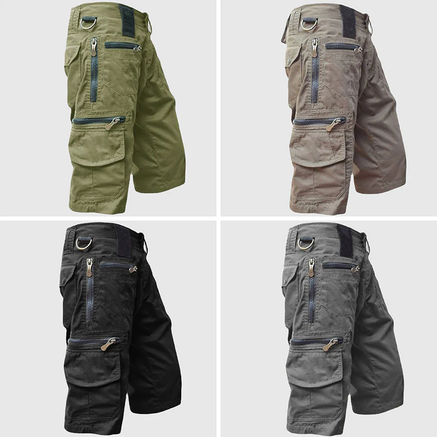 Joshua | Men's Utility Cargo Shorts with Multiple Zip Pockets - Image 5