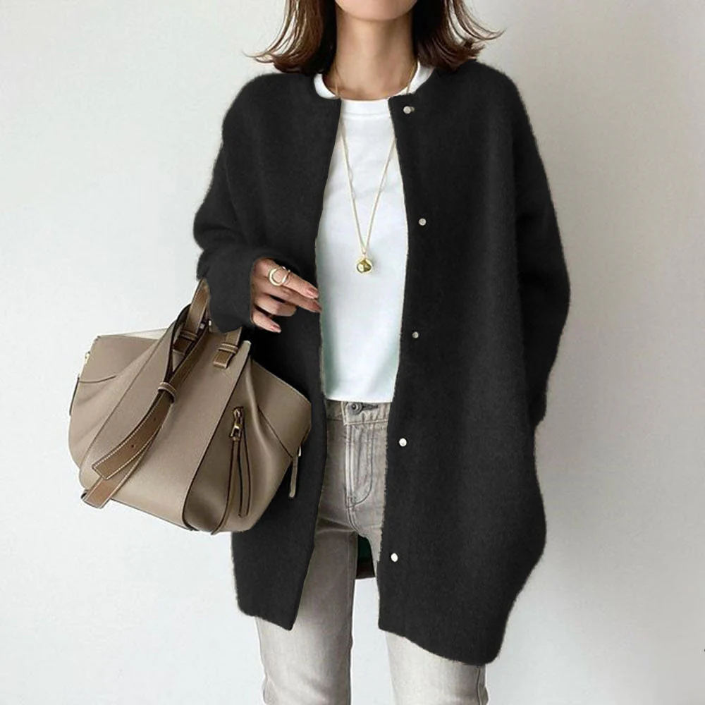 Katie | Women’s Classic Wool-Knit Cardigan with Patch Pockets - Image 8