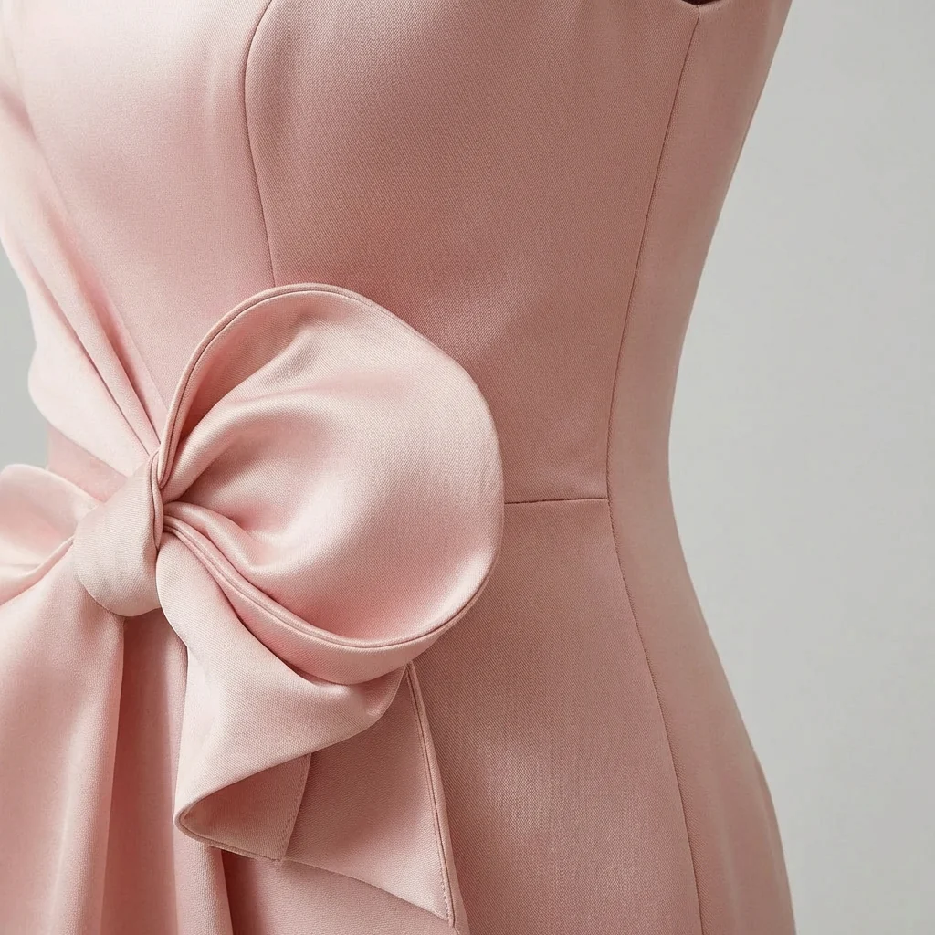 Keira | Women’s Midi Mother Of The Bride Dress with Front Bow - Image 3