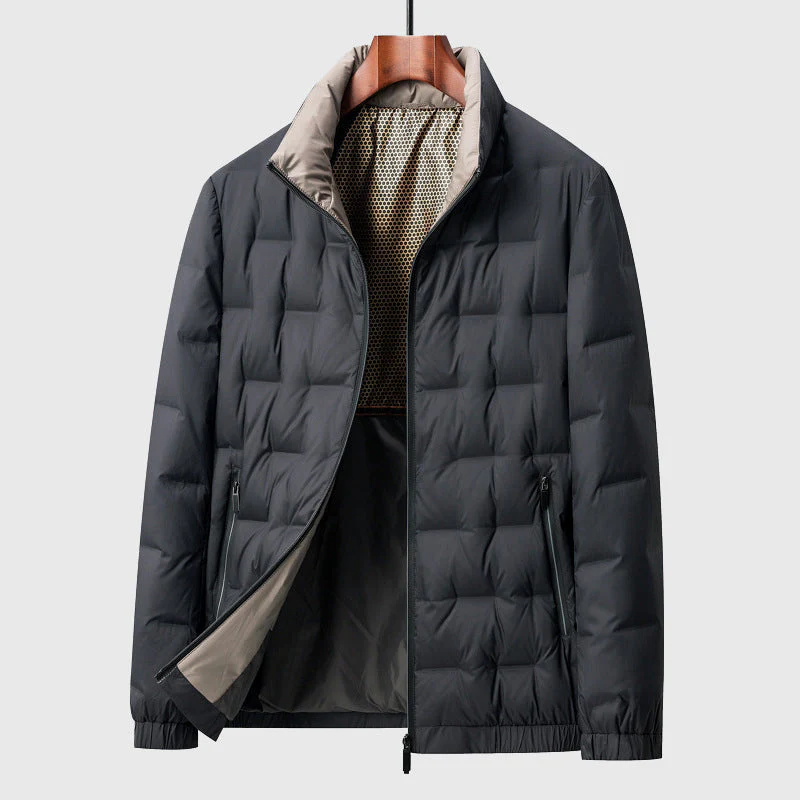 Kevin | Men’s Modern Quilted Jacket with Stand Collar - Image 5