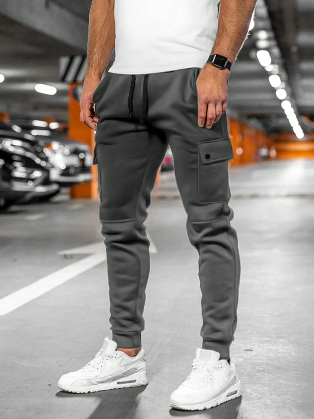 Leo | Casual Jogger Men's Cargo Trousers with Drawstring Waist - Image 10