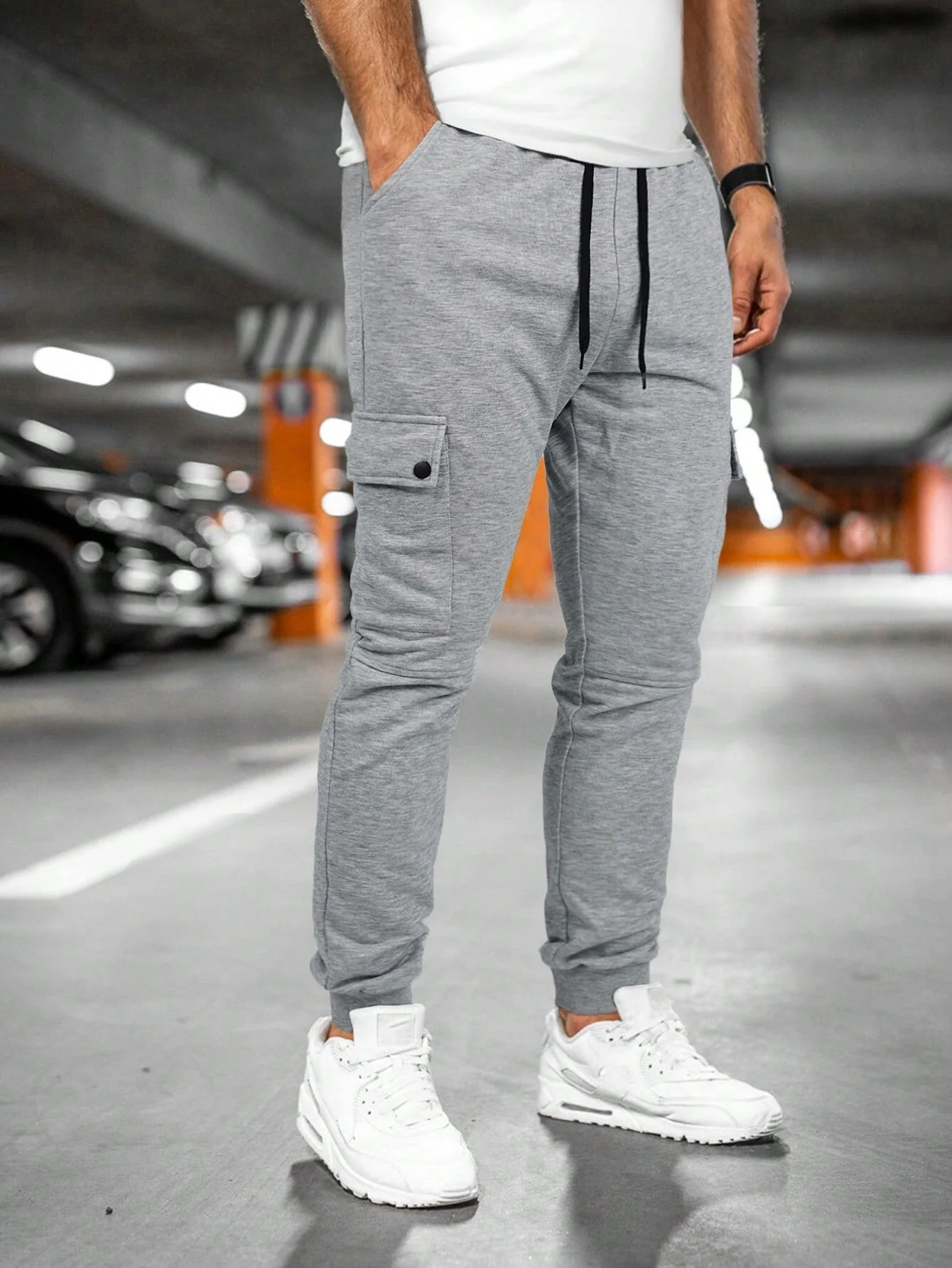 Leo | Casual Jogger Men's Cargo Trousers with Drawstring Waist - Image 13