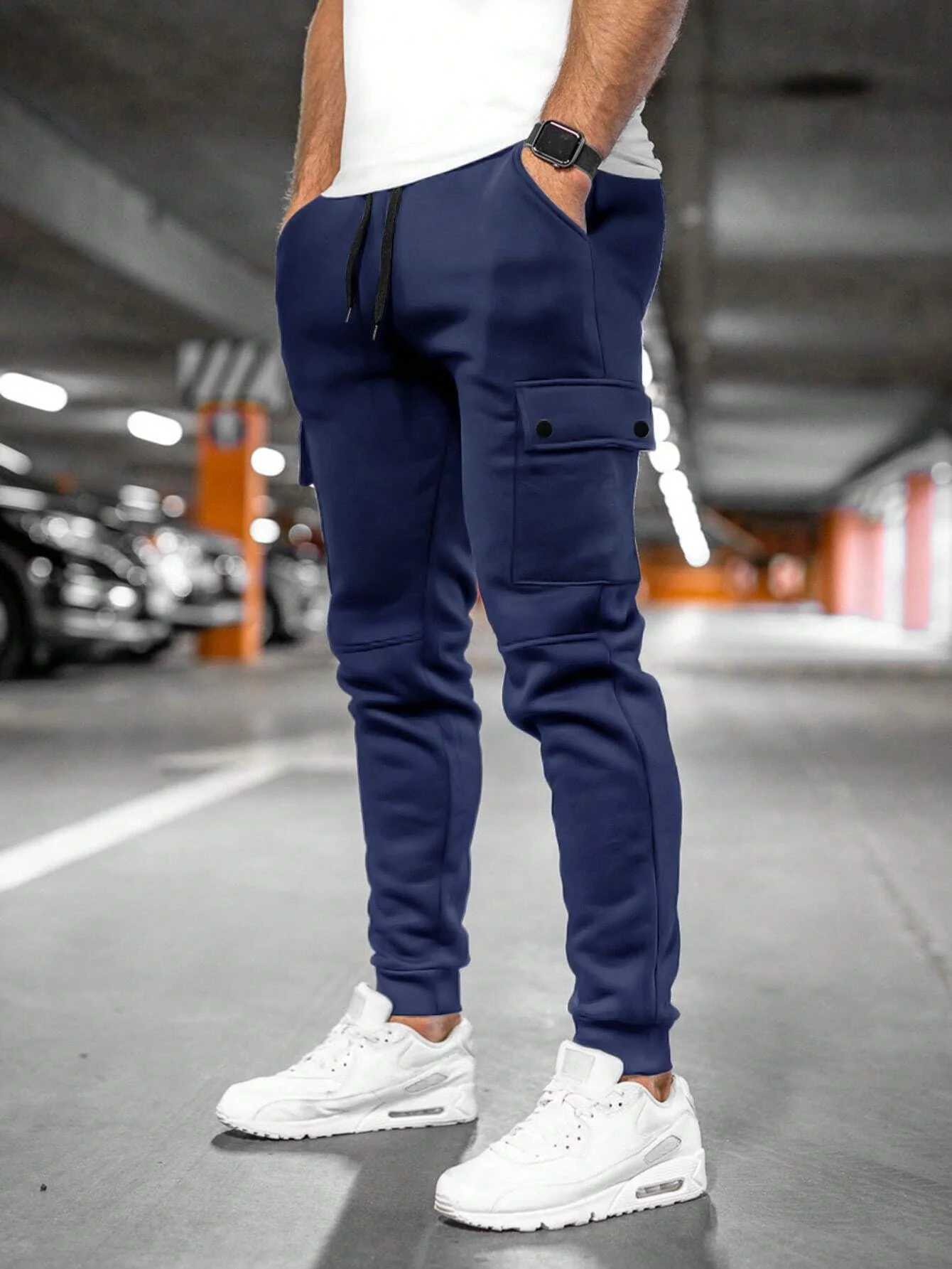 Leo | Casual Jogger Men's Cargo Trousers with Drawstring Waist - Image 14