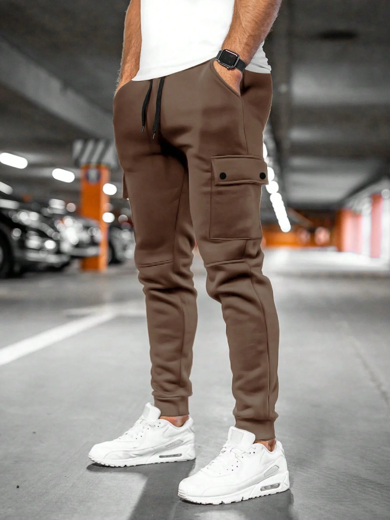 Leo | Casual Jogger Men's Cargo Trousers with Drawstring Waist - Image 15