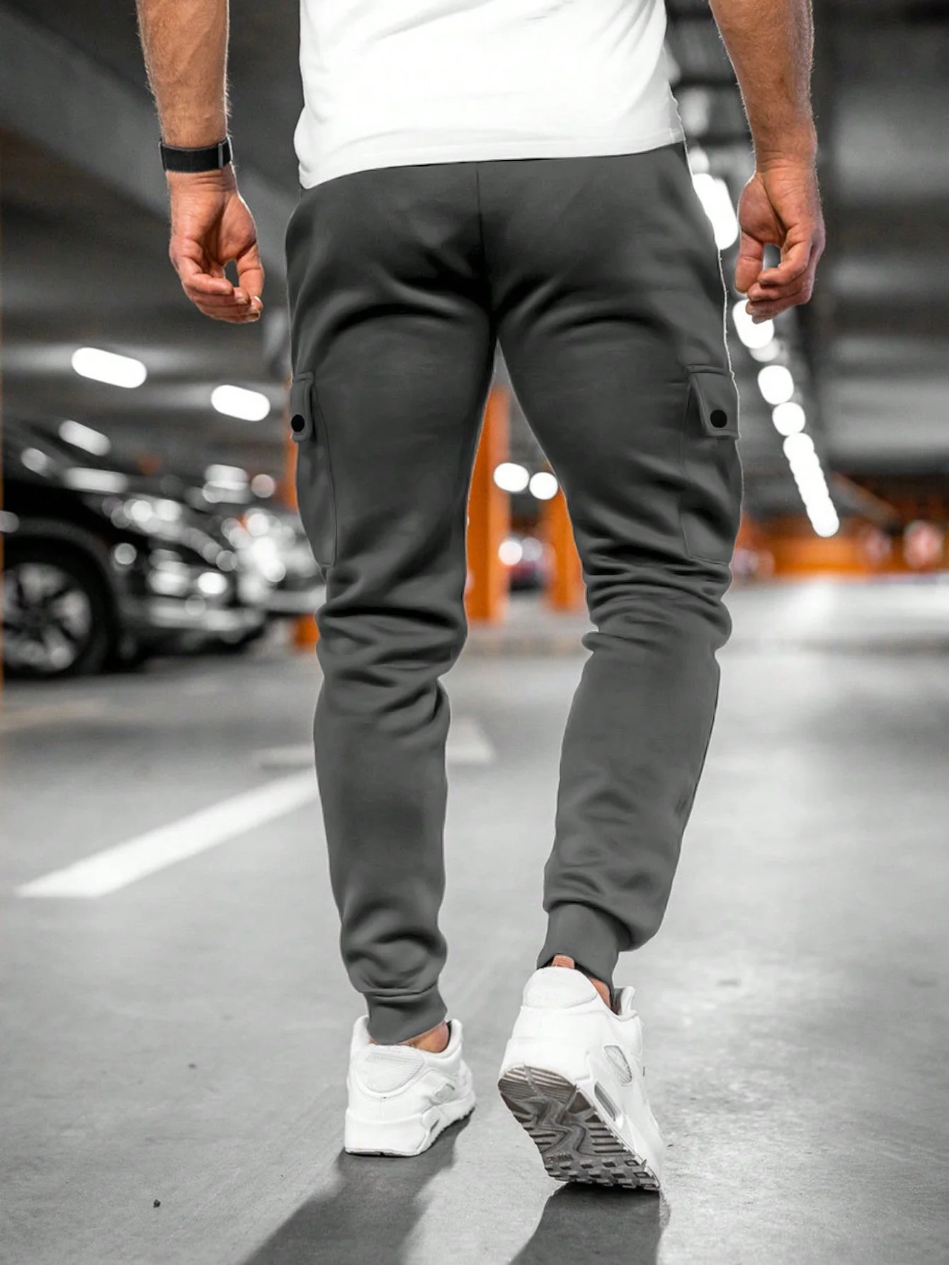 Leo | Casual Jogger Men's Cargo Trousers with Drawstring Waist - Image 7