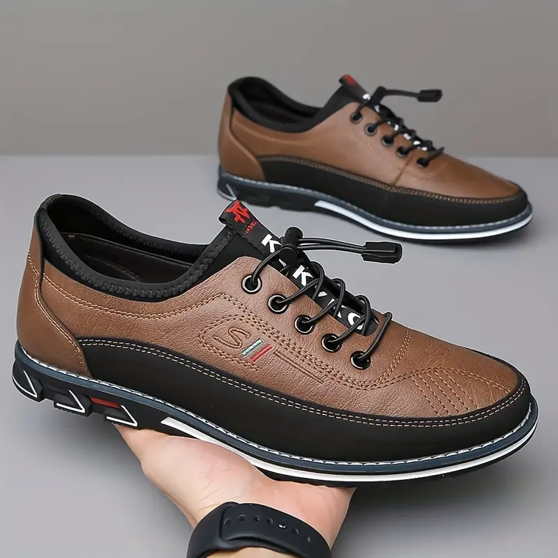 Lewis | Men’s Casual Leather Barefoot Shoes with Lace-Up Design - Image 12
