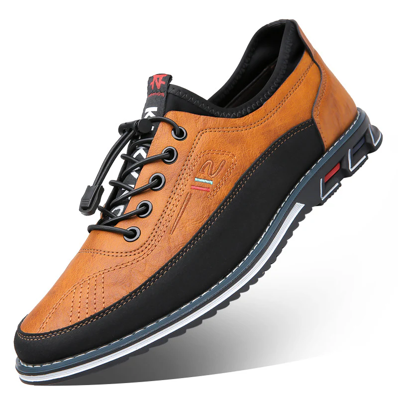Lewis | Men’s Casual Leather Barefoot Shoes with Lace-Up Design - Image 14