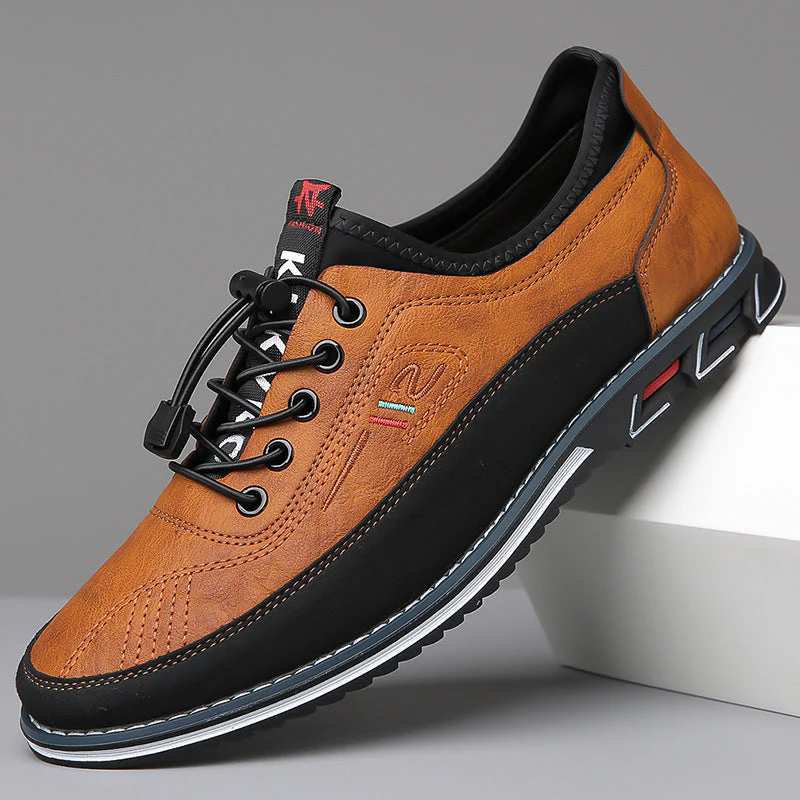 Lewis | Men’s Casual Leather Barefoot Shoes with Lace-Up Design - Image 5
