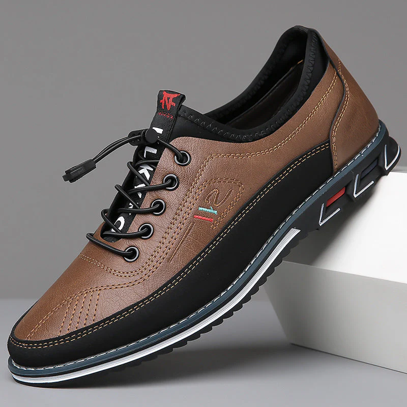 Lewis | Men’s Casual Leather Barefoot Shoes with Lace-Up Design - Image 6