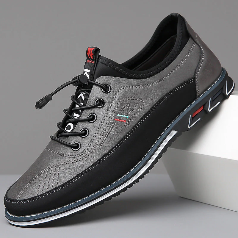 Lewis | Men’s Casual Leather Barefoot Shoes with Lace-Up Design - Image 7