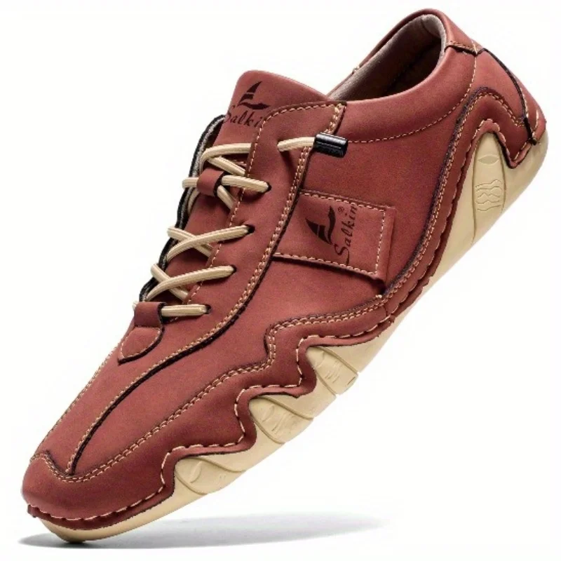 Lucas | Men’s Stylish Retro Barefoot Shoes with Lace-Up Front - Image 9