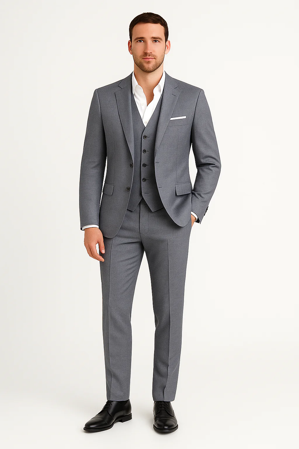 Mark | Men’s Modern Three-Piece Suit Set with Notched Lapel - Image 3
