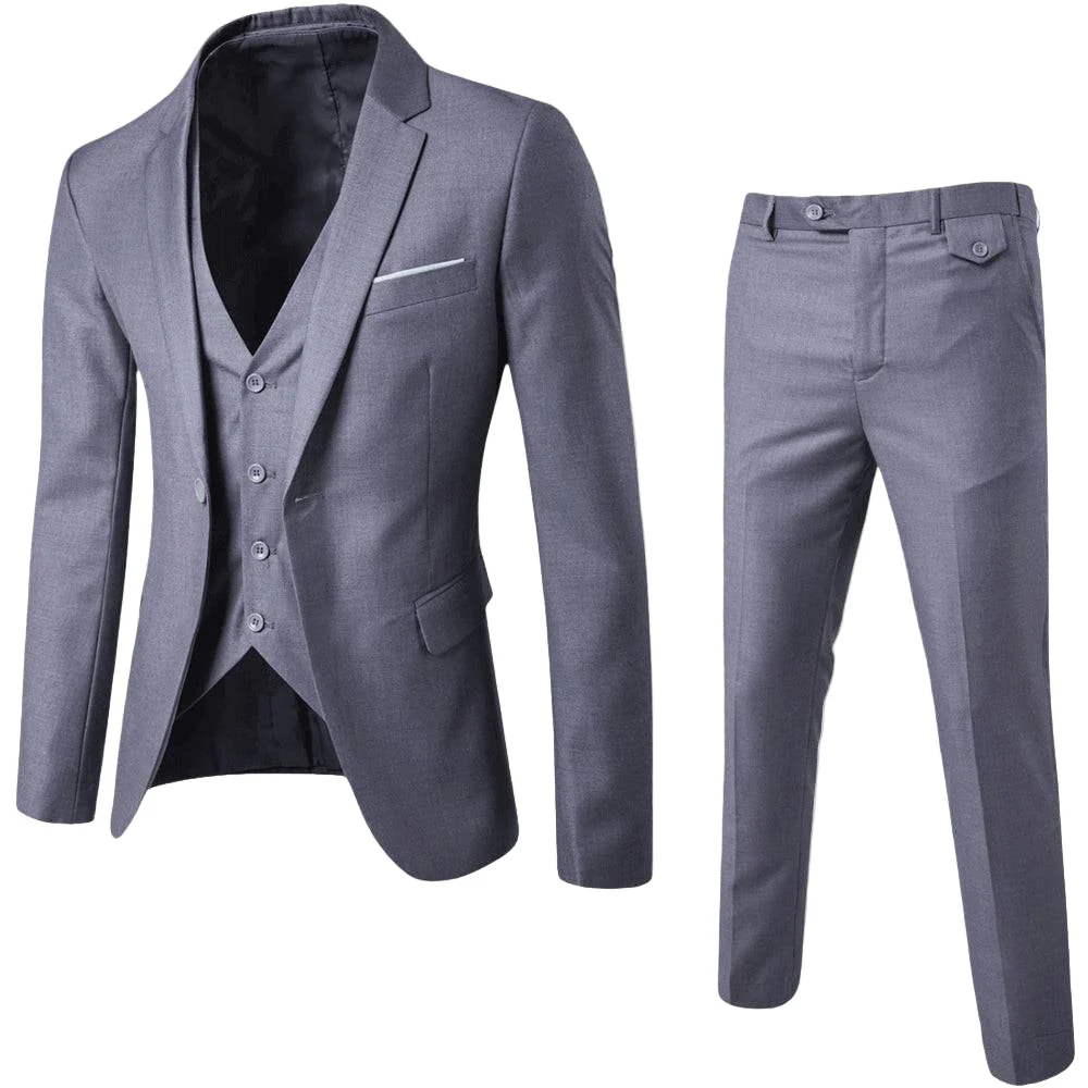 Mark | Men’s Modern Three-Piece Suit Set with Notched Lapel - Image 4