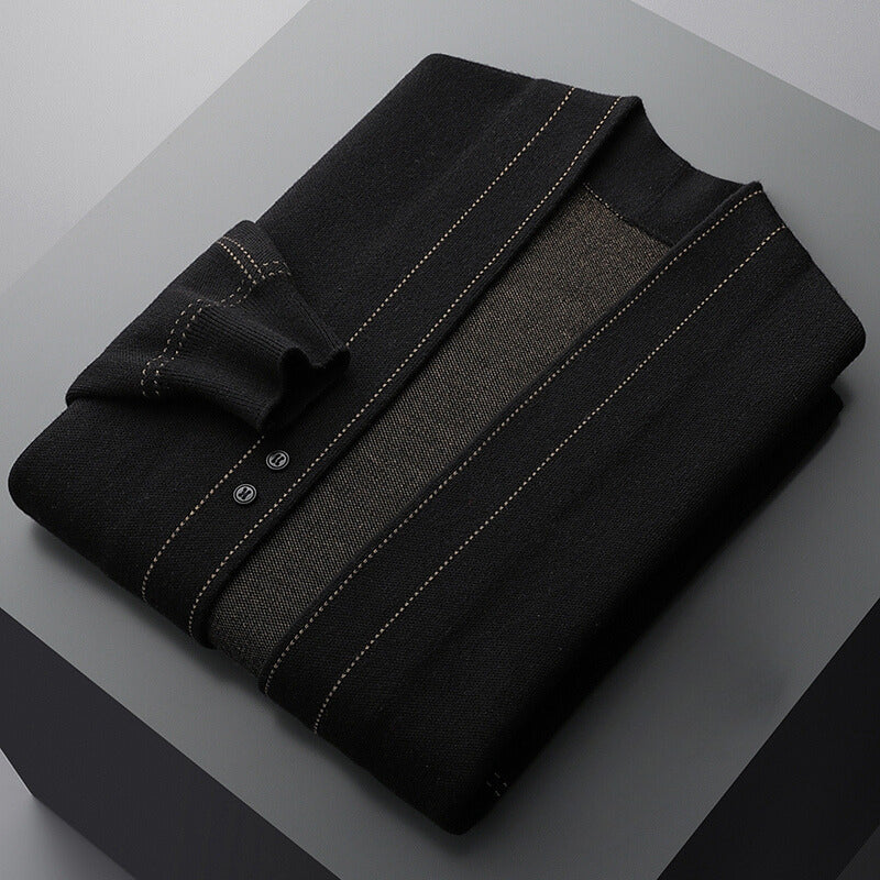 Mason | Men’s Casual Button Front Cardigan with Plaid Pattern - Image 13