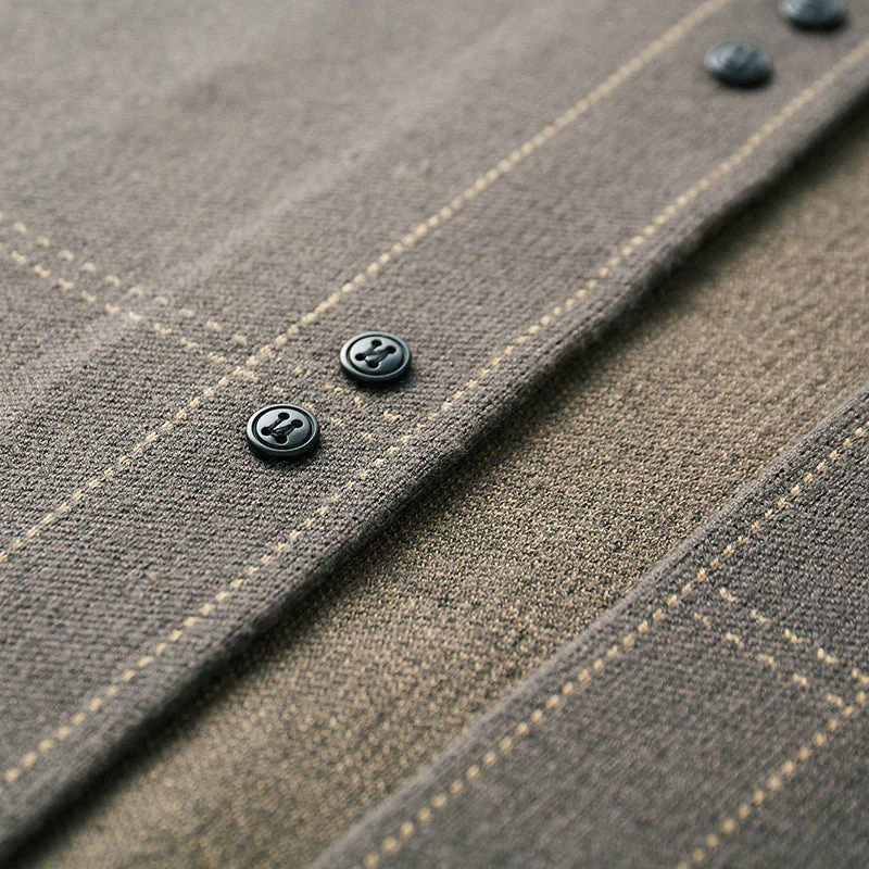 Mason | Men’s Casual Button Front Cardigan with Plaid Pattern - Image 8