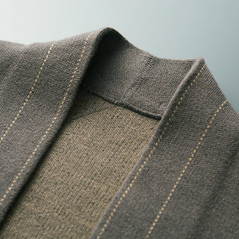 Mason | Men’s Casual Button Front Cardigan with Plaid Pattern - Image 9