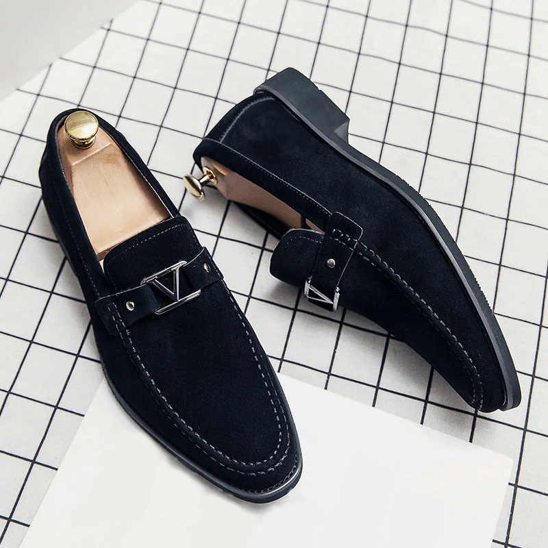 Matthew | Men’s Formal Slip-On Loafers with Triangle Metal Bit - Image 4