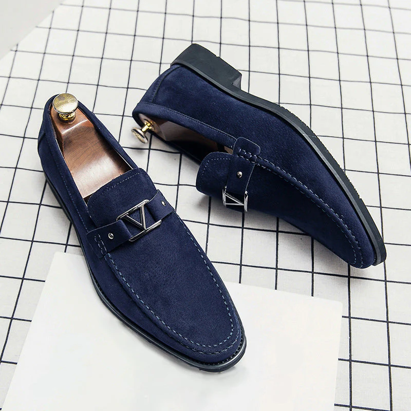Matthew | Men’s Formal Slip-On Loafers with Triangle Metal Bit - Image 5
