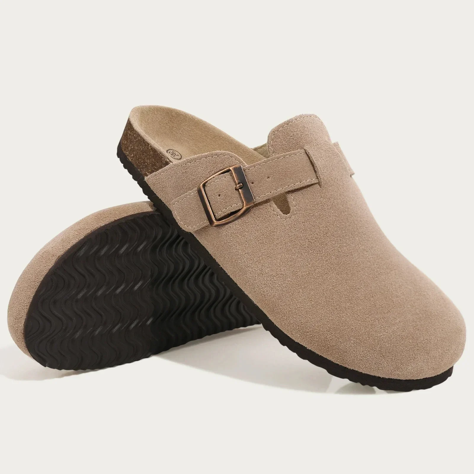 Max | Men’s Casual Suede Clog Mules with Buckle Strap - Image 10