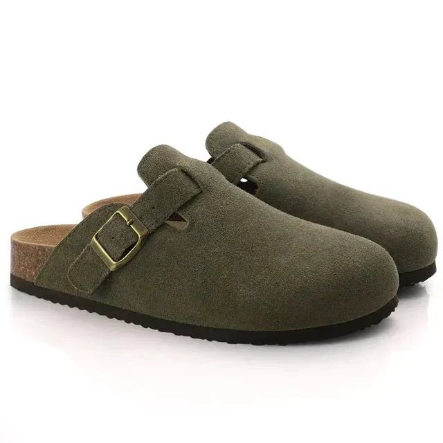 Max | Men’s Casual Suede Clog Mules with Buckle Strap - Image 12