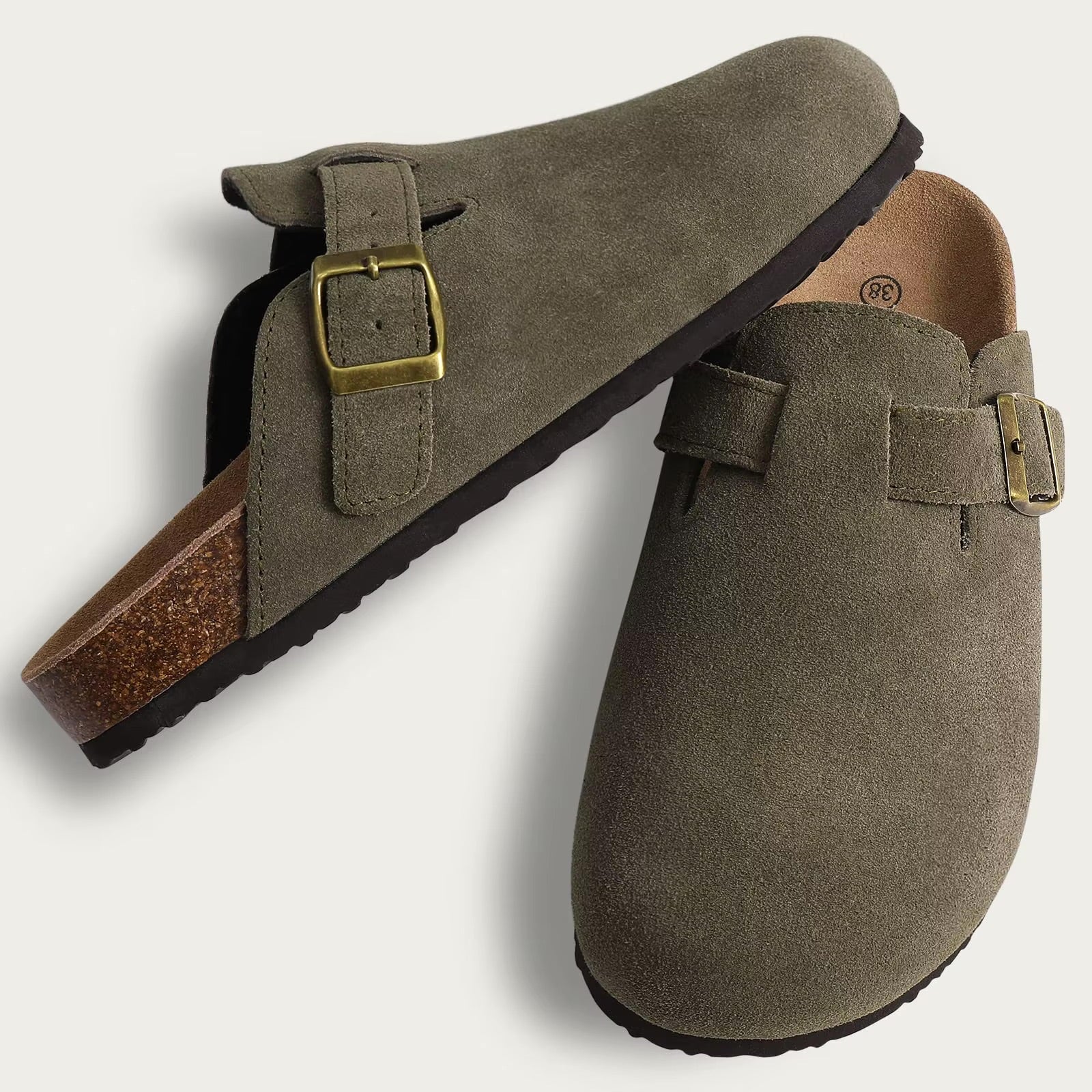Max | Men’s Casual Suede Clog Mules with Buckle Strap - Image 13
