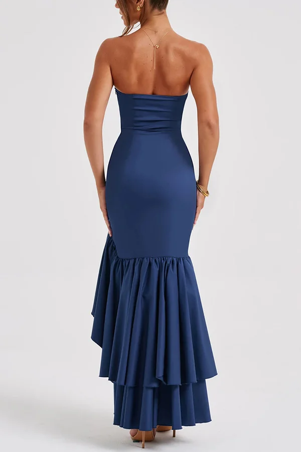 Melanie | Women’s Elegant Maxi Prom Dress with Ruffle Hem - Image 13