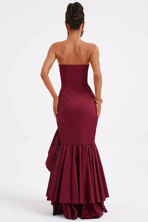 Melanie | Women’s Elegant Maxi Prom Dress with Ruffle Hem - Image 18