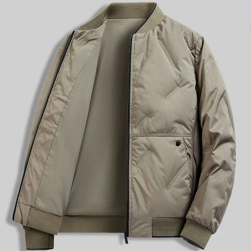 Nathan | Men’s Casual Quilted Bomber Jacket with Zip Front - Image 3