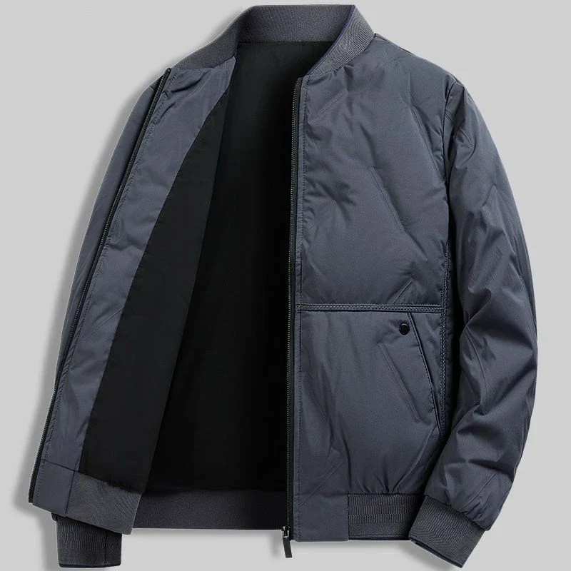 Nathan | Men’s Casual Quilted Bomber Jacket with Zip Front - Image 8