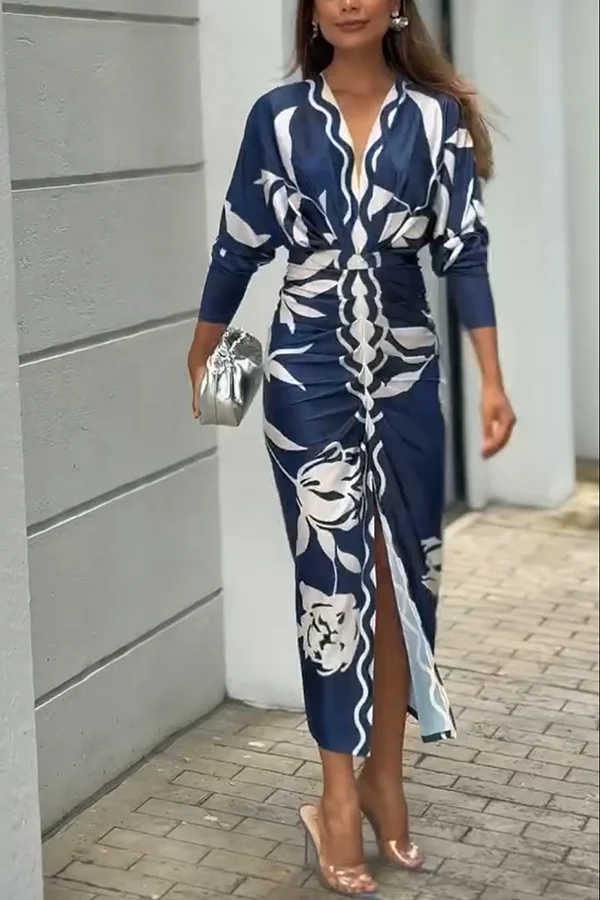 Ophelia | Women’s Trendy Midi Summer Dress with Side Slit - Image 13