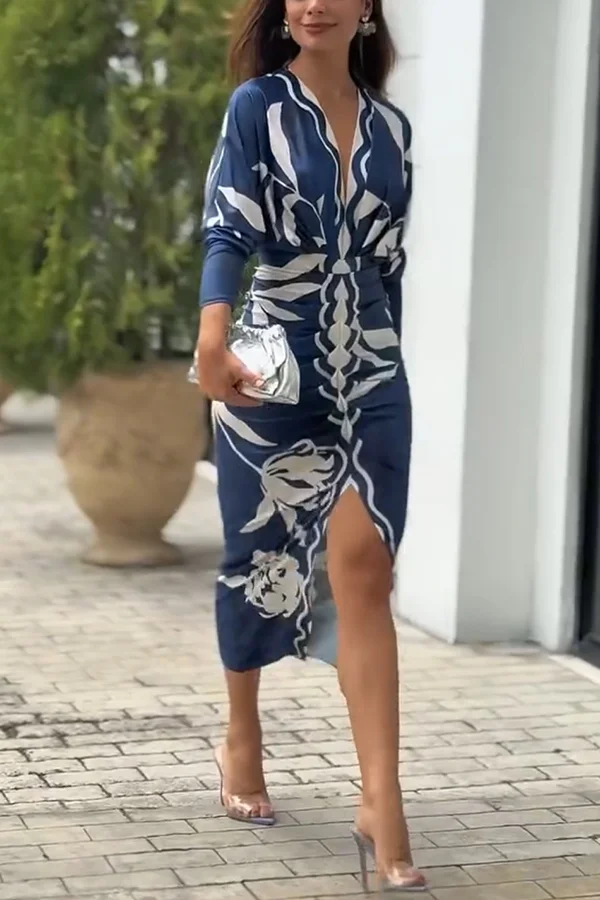 Ophelia | Women’s Trendy Midi Summer Dress with Side Slit - Image 14