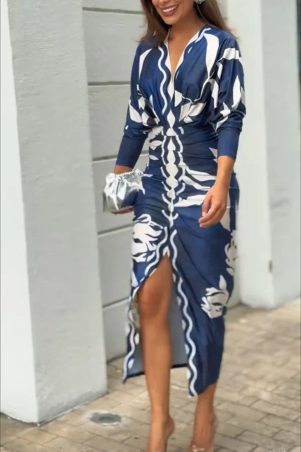 Ophelia | Women’s Trendy Midi Summer Dress with Side Slit - Image 9