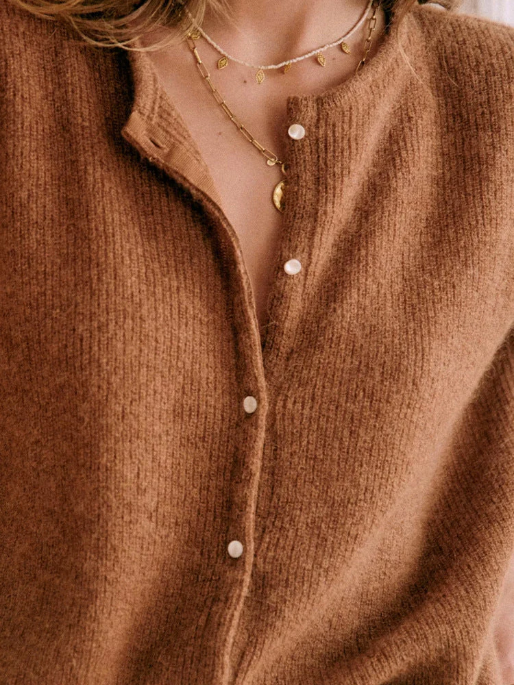 Phoebe | Women’s Relaxed Soft Knit Cardigan with Button Front - Image 13