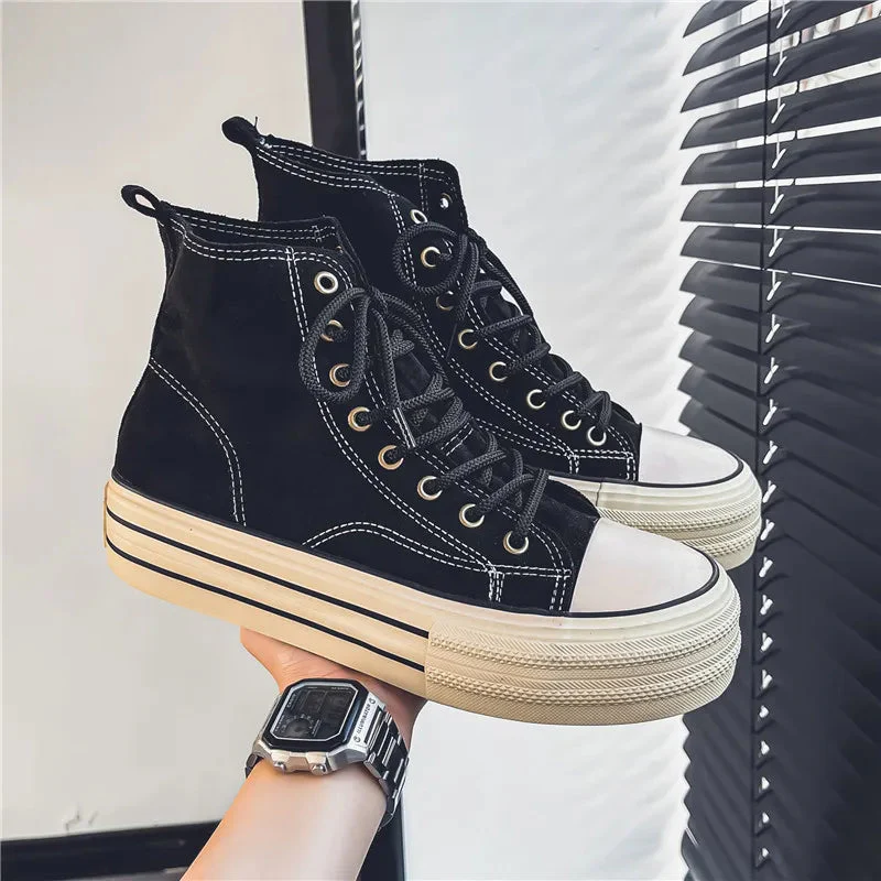 Riley | Casual High-Top Men's Trainers with Platform Sole - Image 10