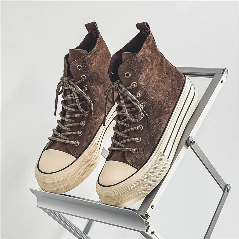 Riley | Casual High-Top Men's Trainers with Platform Sole - Image 4
