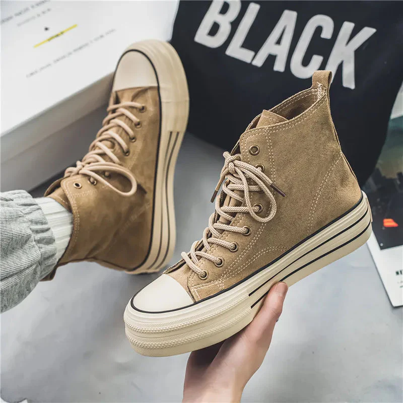Riley | Casual High-Top Men's Trainers with Platform Sole - Image 6