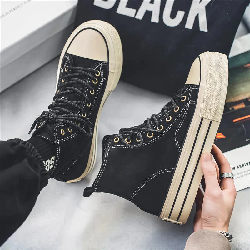 Riley | Casual High-Top Men's Trainers with Platform Sole - Image 8
