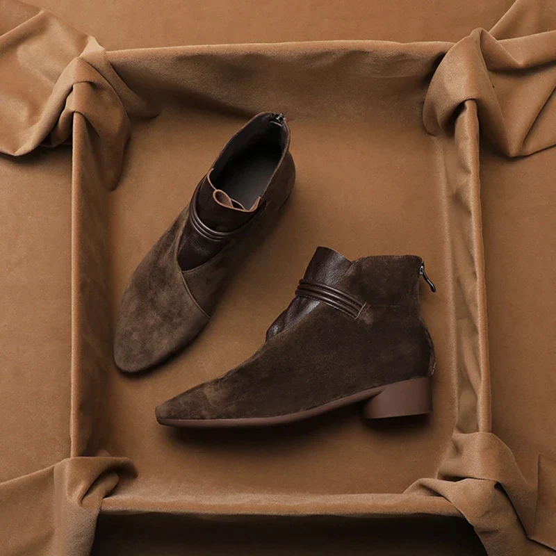 Scarlett | Women’s Stylish Suede Ankle Boots with Wrap Strap - Image 10