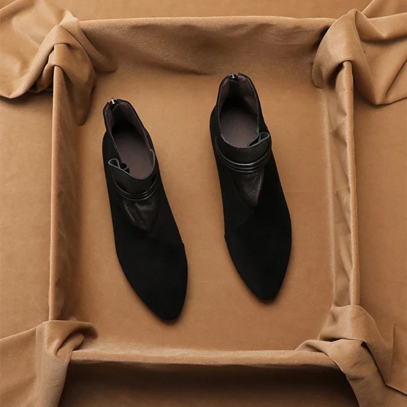 Scarlett | Women’s Stylish Suede Ankle Boots with Wrap Strap - Image 13