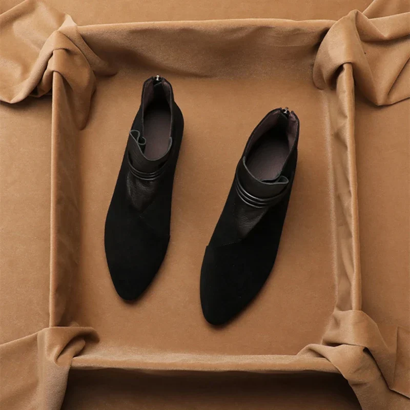 Scarlett | Women’s Stylish Suede Ankle Boots with Wrap Strap - Image 15