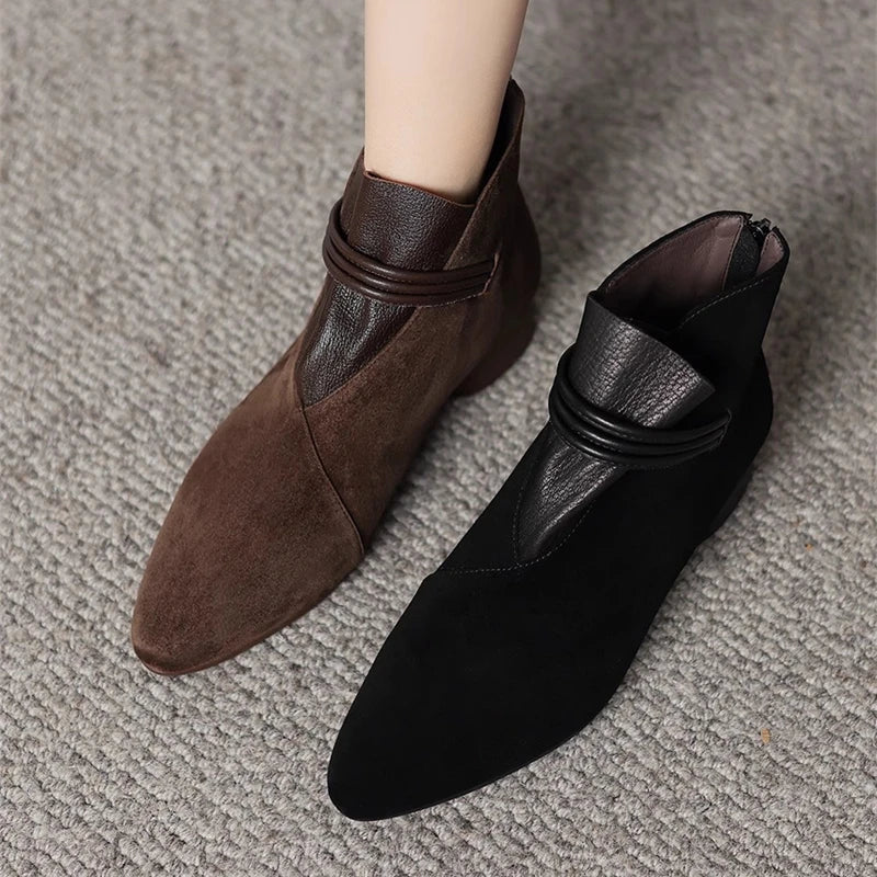 Scarlett | Women’s Stylish Suede Ankle Boots with Wrap Strap - Image 18