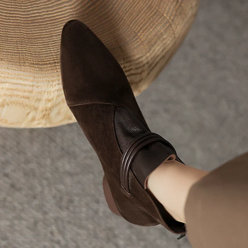 Scarlett | Women’s Stylish Suede Ankle Boots with Wrap Strap - Image 21