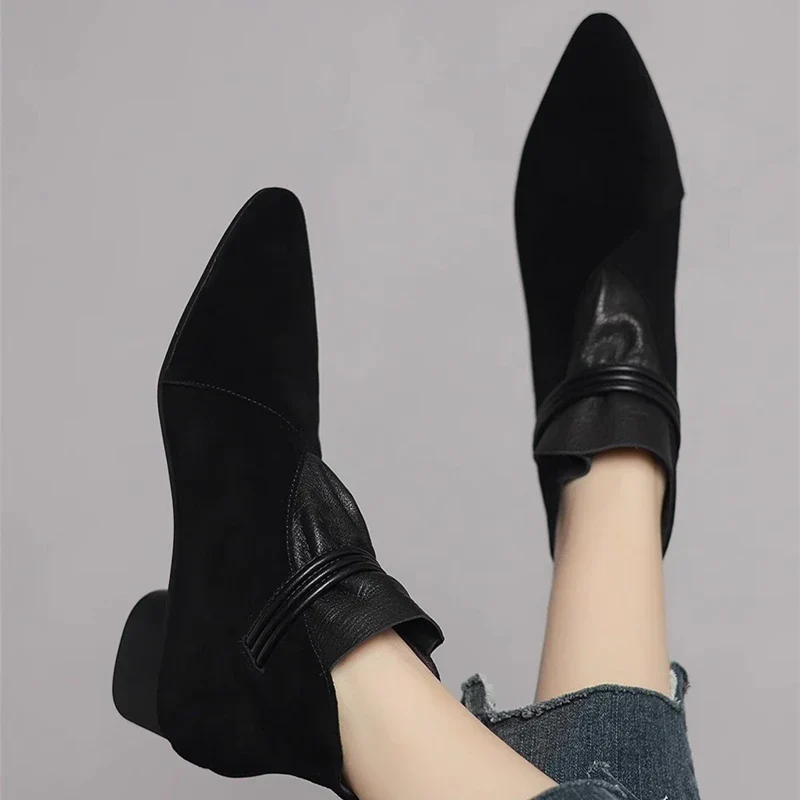 Scarlett | Women’s Stylish Suede Ankle Boots with Wrap Strap - Image 24
