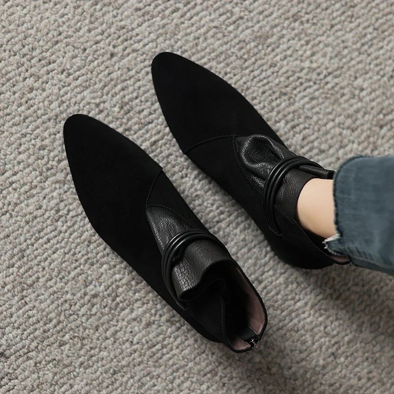 Scarlett | Women’s Stylish Suede Ankle Boots with Wrap Strap - Image 25