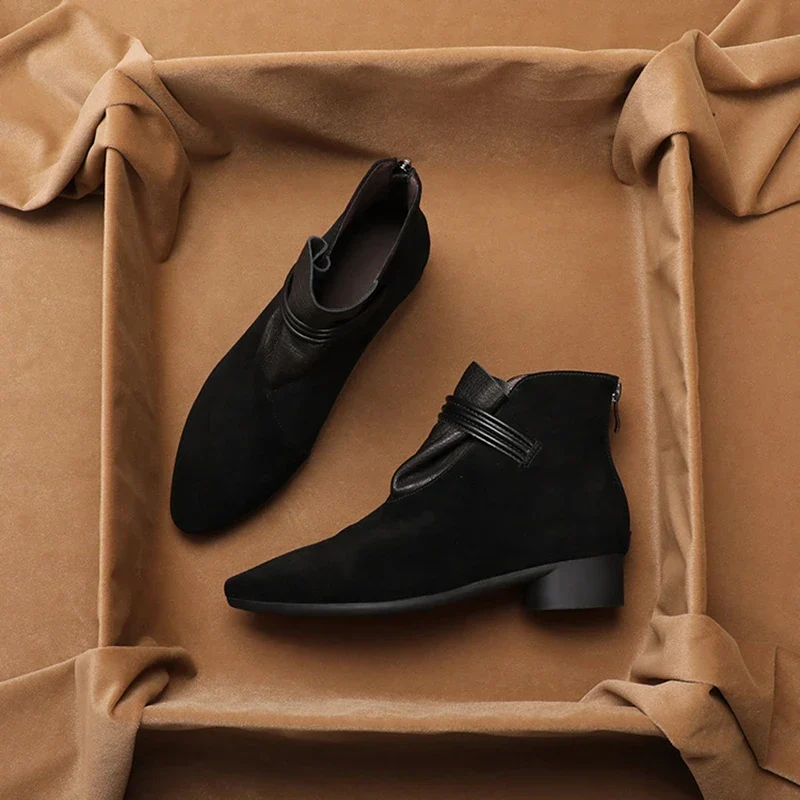 Scarlett | Women’s Stylish Suede Ankle Boots with Wrap Strap - Image 27
