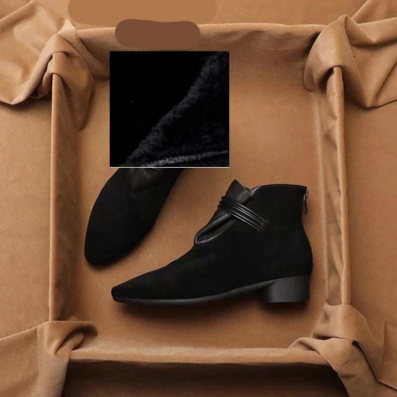 Scarlett | Women’s Stylish Suede Ankle Boots with Wrap Strap - Image 28