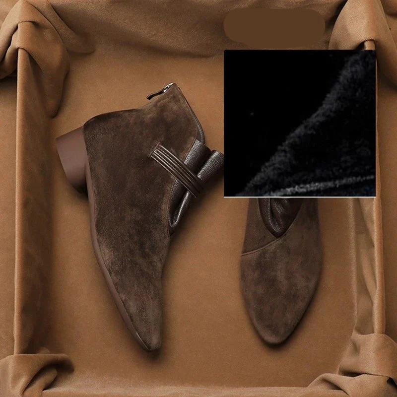 Scarlett | Women’s Stylish Suede Ankle Boots with Wrap Strap - Image 29
