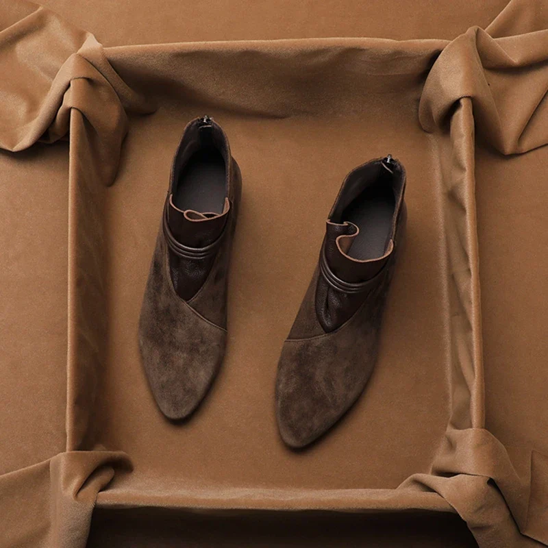 Scarlett | Women’s Stylish Suede Ankle Boots with Wrap Strap - Image 3