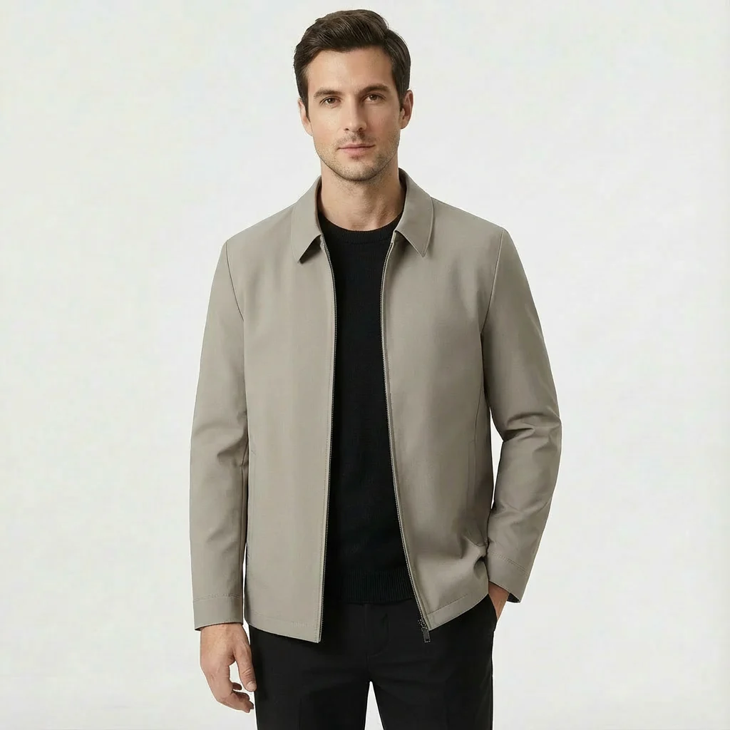 Sean | Men’s Casual Windproof Harrington Jacket with Zip Front - Image 8